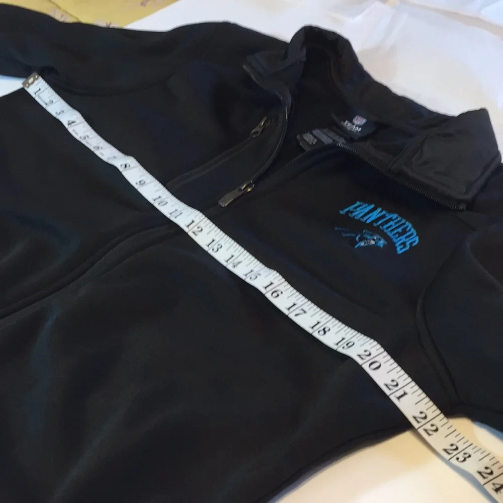 NFL Team Apparel Carolina Panthers Full Zip Jacket Size Youth XL
